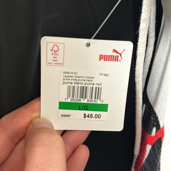 NWT Puma hoodie (white) - Picture 4 of 4